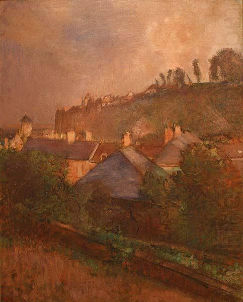 Houses at the Foot of a Cliff, Edgar Degas